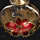 Christmas tree topper in transparent glass, red and gold decor s3