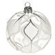 Christmas tree bauble glass with silver decorations, 8cm s1