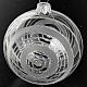 Christmas tree bauble in glass with silver decor 8cm s2