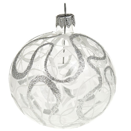 Decoro Albero Natale, palla vetro soffiato 8 cm 1