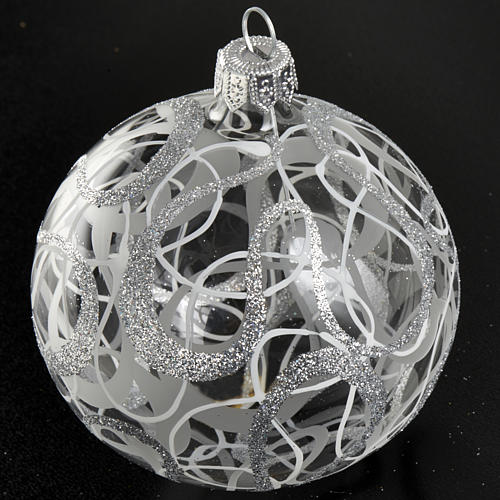 Christmas tree bauble in blown glass 8cm 2