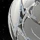 Decoro Albero Natale, palla vetro decori argentati 8 cm s3
