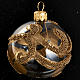 Boule sapin de Noel décorée or glitter 6 cm s2