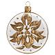 Christmas tree bauble glass medal golden decorations, 8cm s1