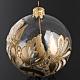 Bauble for Christmas tree in transparent and gold blown glass, 8 s2