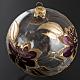 Bauble for Christmas tree, gold and fuchsia blown glass, 10cm s2