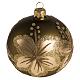 Palla Natale per albero vetro dorato fiore 8 cm s1