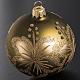 Palla Natale per albero vetro dorato fiore 8 cm s2