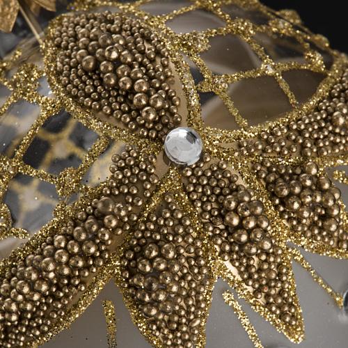 Bola de navidad forma de gota color plateado dorado 12x 8cm 3