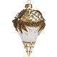 Bola de navidad forma de gota color plateado dorado 12x 8cm s1