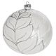 Bauble for Christmas tree in glass, silver 15cm s1