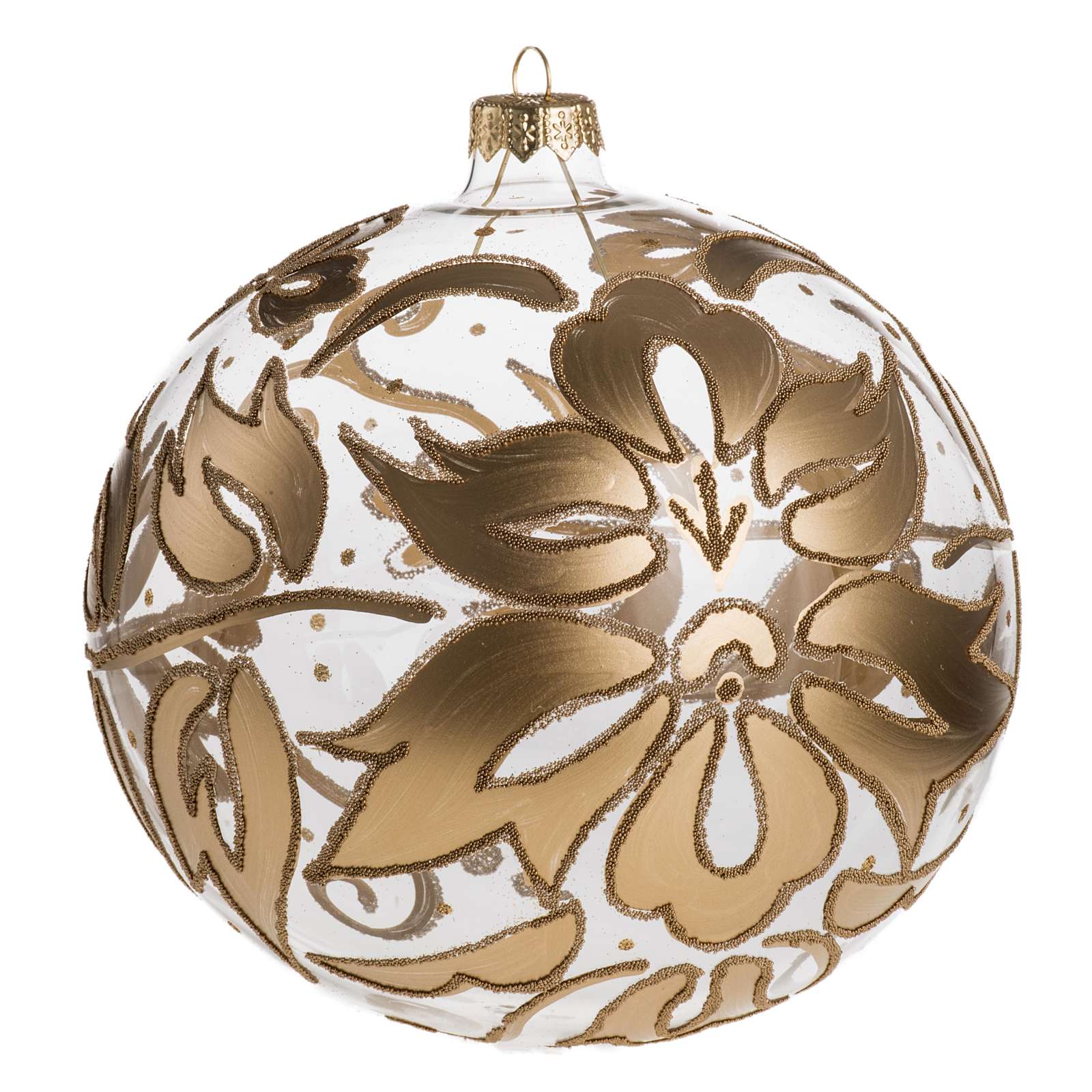 Boule de Noel décorée or 15 cm  vente en ligne sur HOLYART
