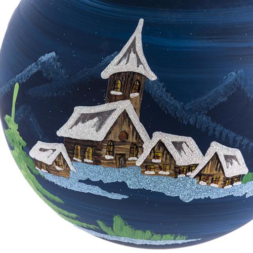 Bola de navidad decorado paisaje 14cm 2