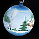 Bola de navidad para árbol decorado paisaje nevado 14cm s3