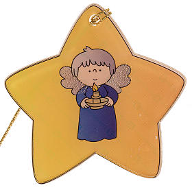 Enfeites para Árvore de Natal em Madeira e PVC: Enfeite natalino para árvore acrílico estrela anjo Enfeites para Árvore de Natal em Madeira e PVC: Enfeite natalino para árvore acrílico estrela anjo