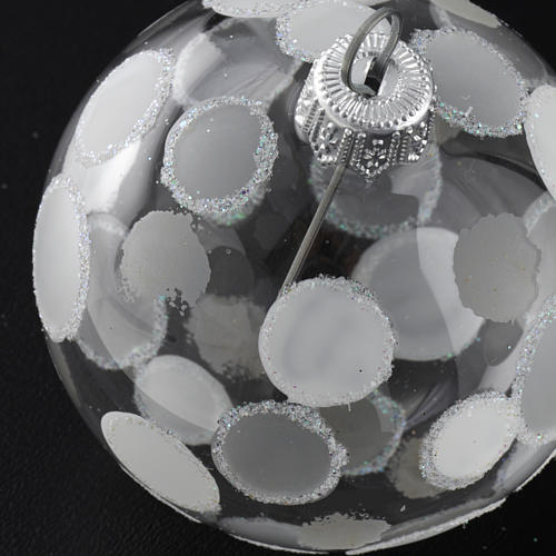 Weihnachtskugel Baum Glas silbrige Dekorationen Durchmesser 6 cm 3