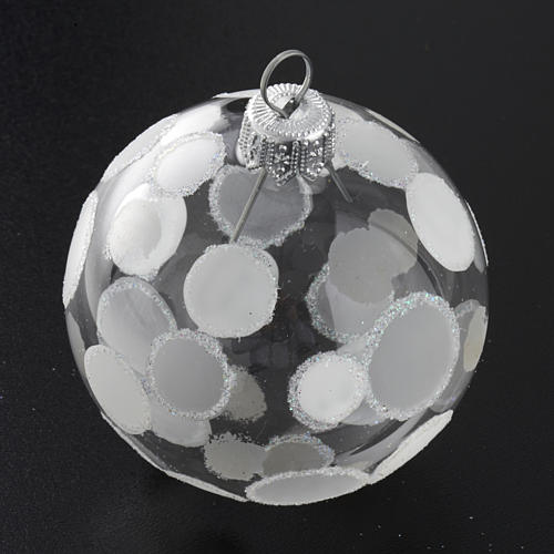 Bauble for Christmas tree in blown glass, 6cm diameter 2