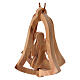 Christmas tree decoration in Holy Land olive wood, bell and ange s1