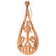 Christmas tree decoration in Holy Land olive wood, drop with nat s1