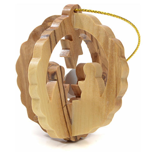 Christmas tree decoration in Holy Land olive wood 1