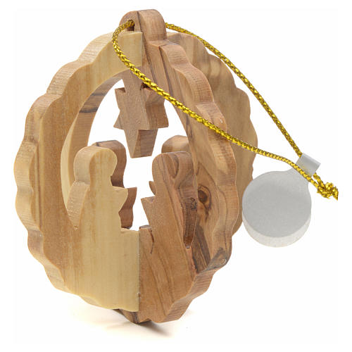 Christmas tree decoration in Holy Land olive wood 2