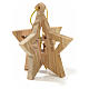 Christmas tree decoration in Holy Land olive wood with star s1