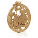 Christmas tree decoration in Holy Land olive wood, round s2