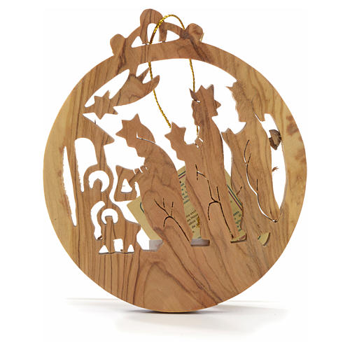 Christmas decoration in Holy Land olive wood, Wise Kings 1