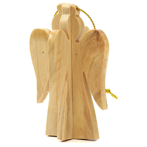 Christmas decoration in Holy Land olive wood, angel 1