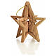 Christmas tree decoration in Holy Land olive wood star with Wise s1