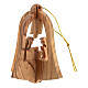 Christmas tree decoration in Holy Land olive wood bell with Wise s2