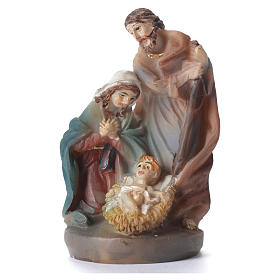 Décorations sapin bois et pvc: Nativité 5 cm résine colorée