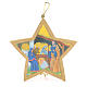 Weihnachtschmuck vergoldeten Stern mit Band 9.5x9.5cm s1