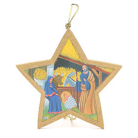 Guiding Star golden with rope 9,5x9,5cm