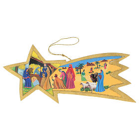 Estrela de Belém dourada com corda 9x20 cm