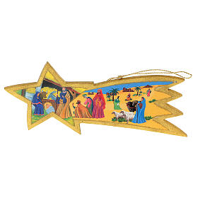 Estrela de Belém dourada com corda 9x20 cm