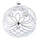 Christmas Bauble transparent and white 15cm s1