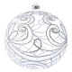 Christmas Bauble transparent and white 15cm s2