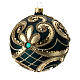 Christmas Bauble green and gold 10cm s7