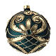 Christmas Bauble green and gold 10cm s1