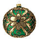 Christmas Bauble green and gold 10cm s3