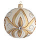 Christmas Bauble gold silver & ivory color 10cm s1