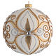Christmas Bauble gold silver & ivory color 15cm s1