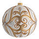 Christmas Bauble gold silver & ivory color 15cm s2