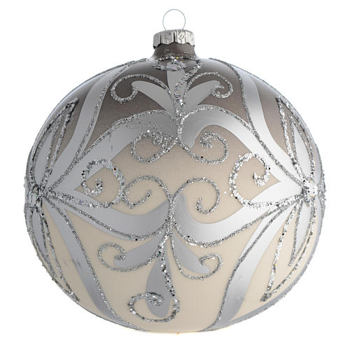 Christmas Bauble silver 15cm 2