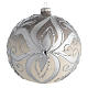 Bombka bożonarodzeniowa  szkło dmuchane  dekoracje srebrne 150mm s1