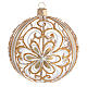 Christmas Bauble gold white 10cm s1