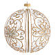 Christmas Bauble gold white 15cm s2