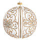 Palla Albero Natale vetro soffiato oro bianco 150 mm s2