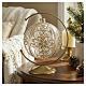 Christmas Bauble gold white 15cm s2